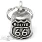 Preview: Gremlin Bell mit Route 66 Schild Glücksglocke Motorradfahrer Geschenk Biker-Bell